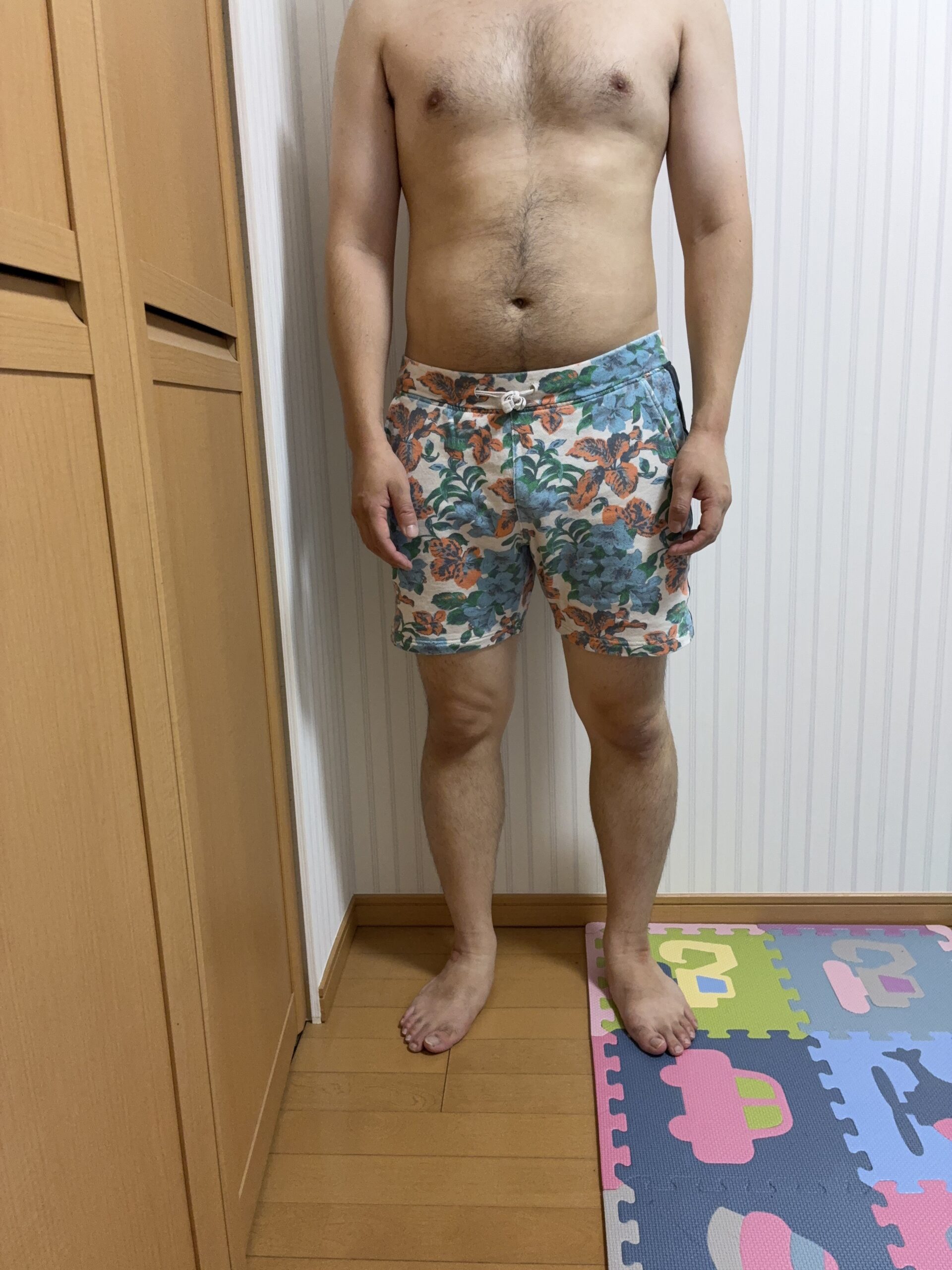 9/22時点の体型(正面、首から下)