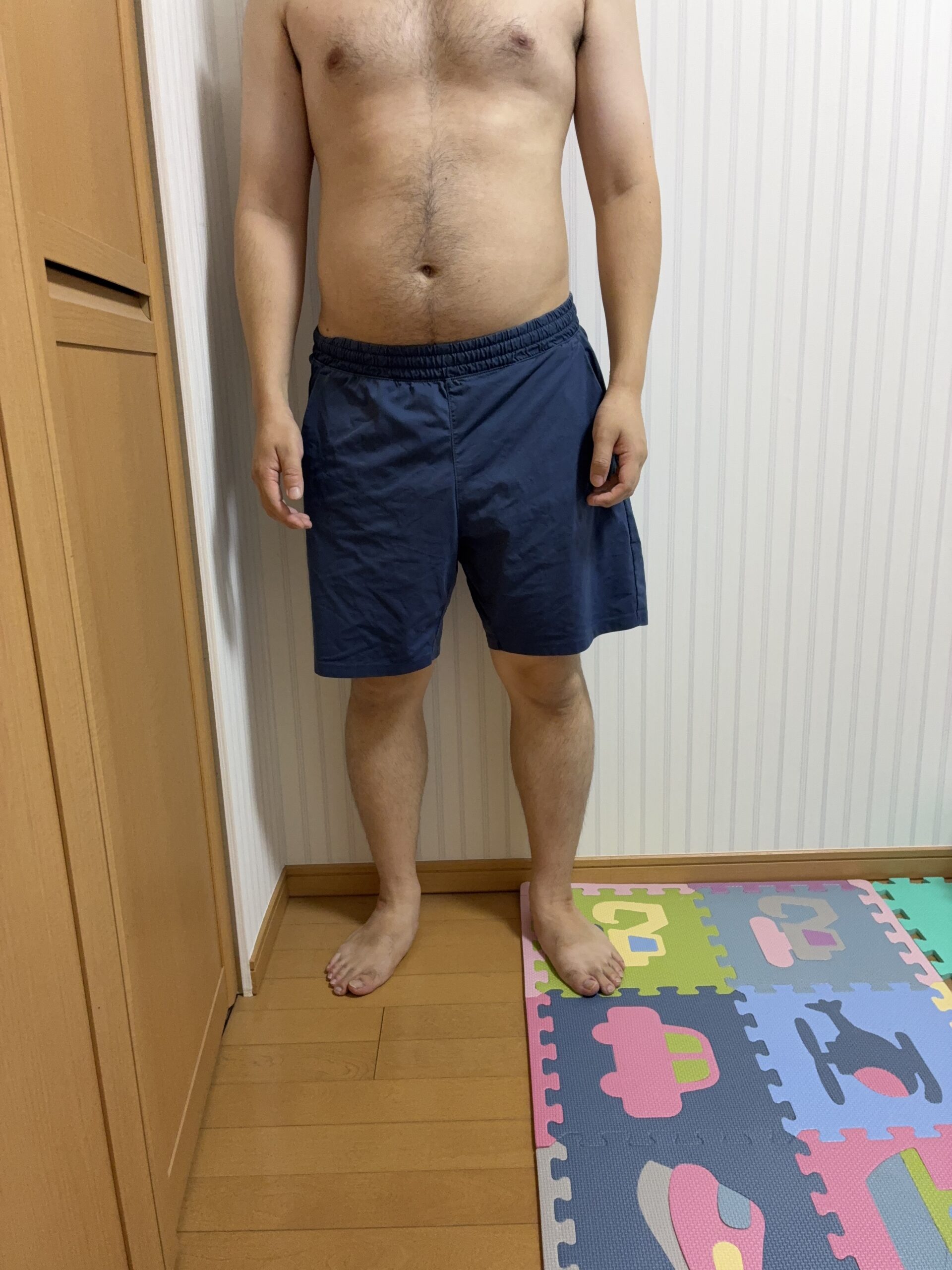 9/23時点の体型(正面、首から下)