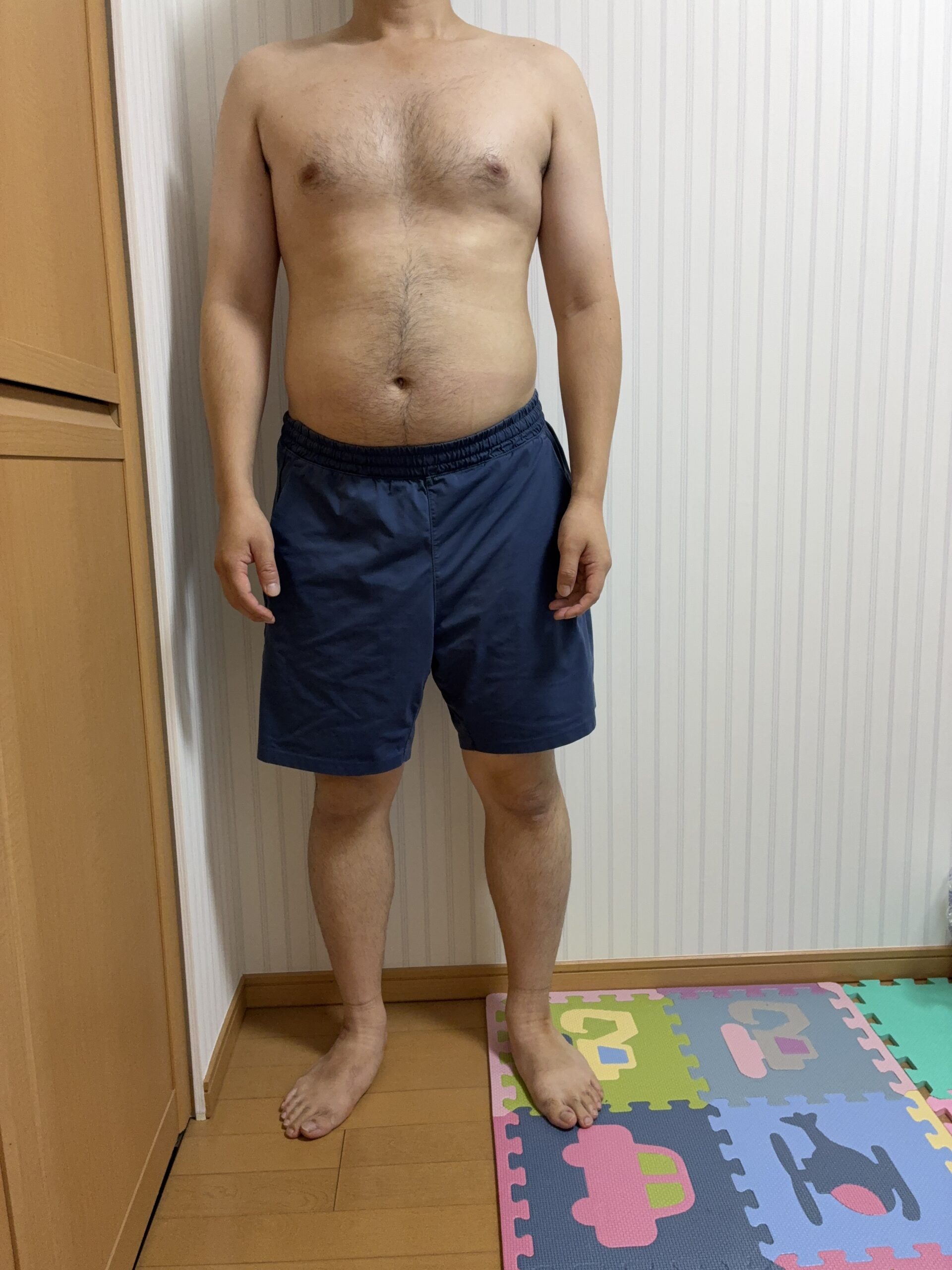 9/15時点の体型(正面、首から下)