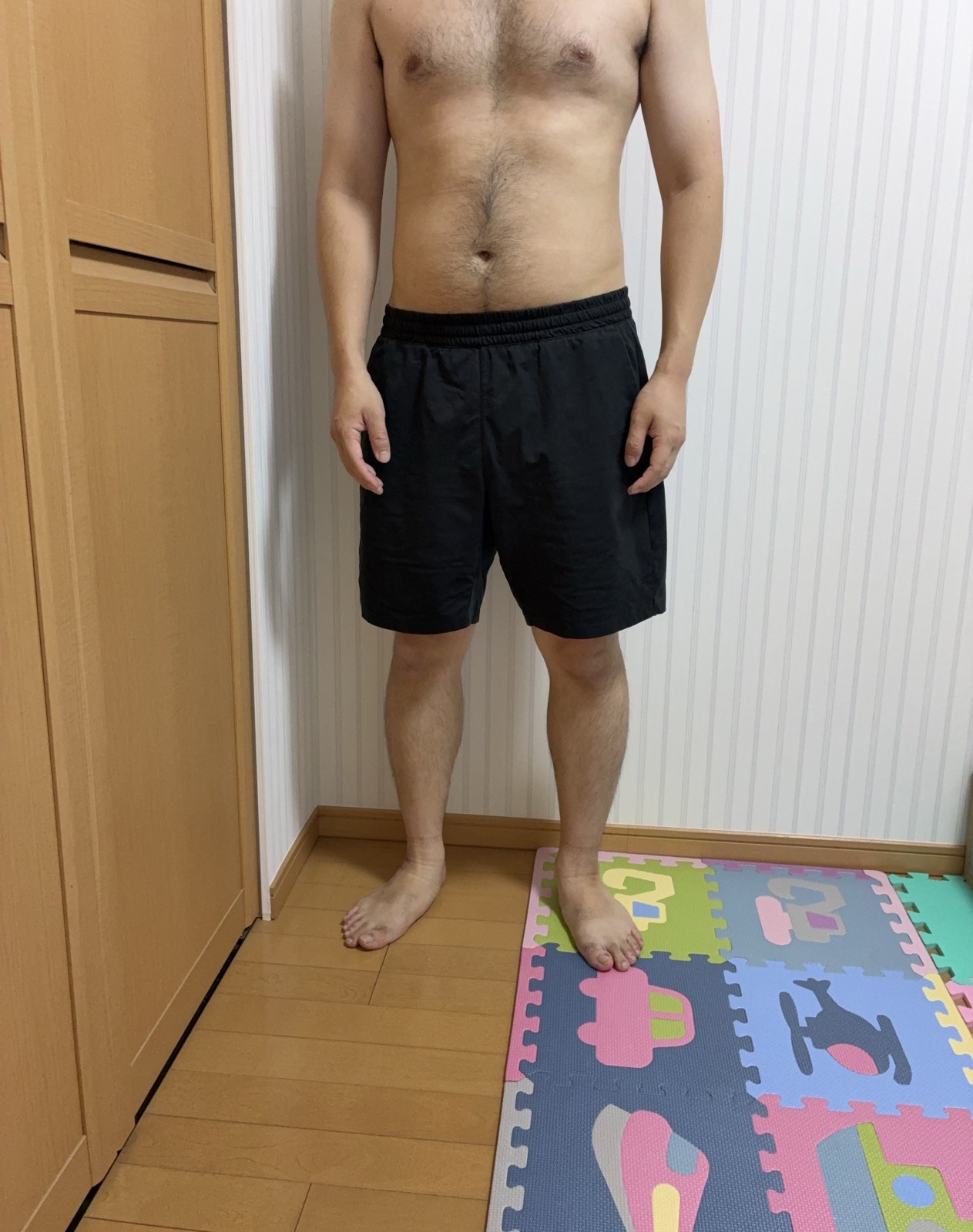 10/20時点の体型を撮影した写真(正面、首から下)